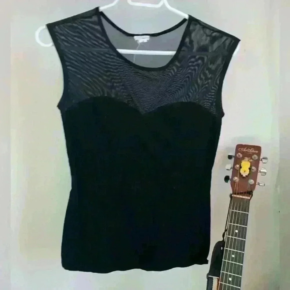 Garage Y2K Women’s Black Sheer Romantic Witchy Gothic Grunge Pink Top Small - Picture 6 of 6